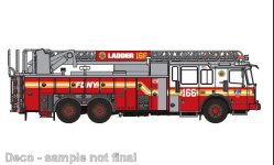 PCX87 PCX870692 - H0 - Ferrara Ultra, Ladder 166 Feuerwehr Brooklyn